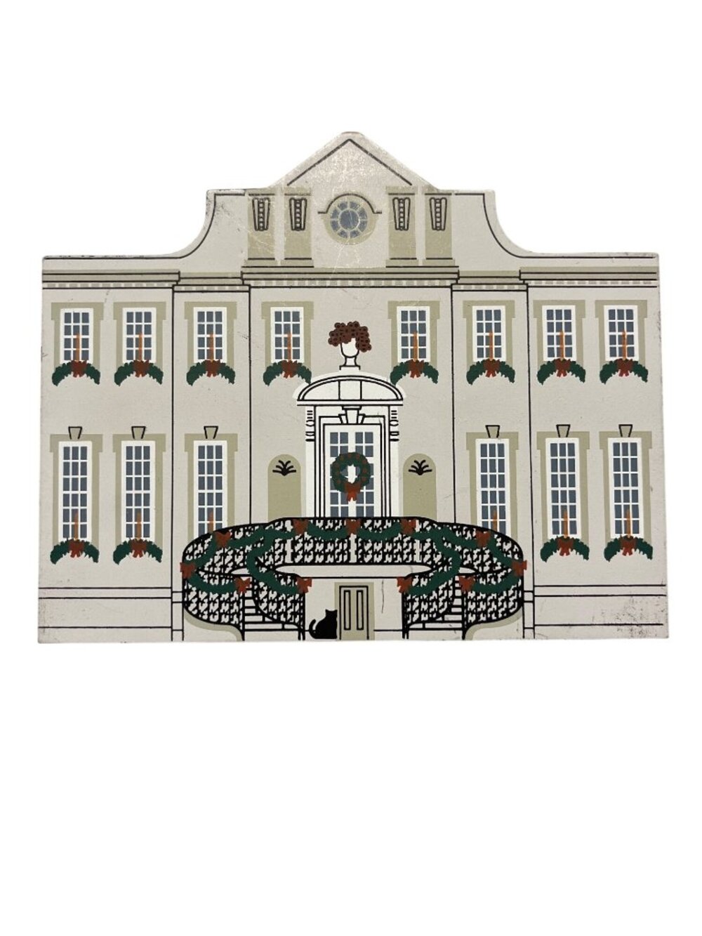Vintage Retired The Cats Meow Village Swan House 1996 Atlanta Christmas Series W